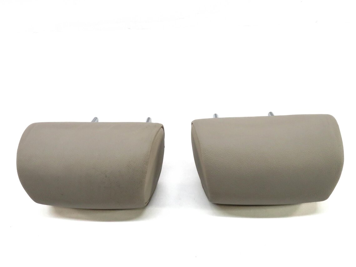 Thumbnail 3: 2012 BMW X5 (E70) LEFT & RIGHT REAR 2nd SECOND ROW SEAT HEADREST SET (OYSTER)