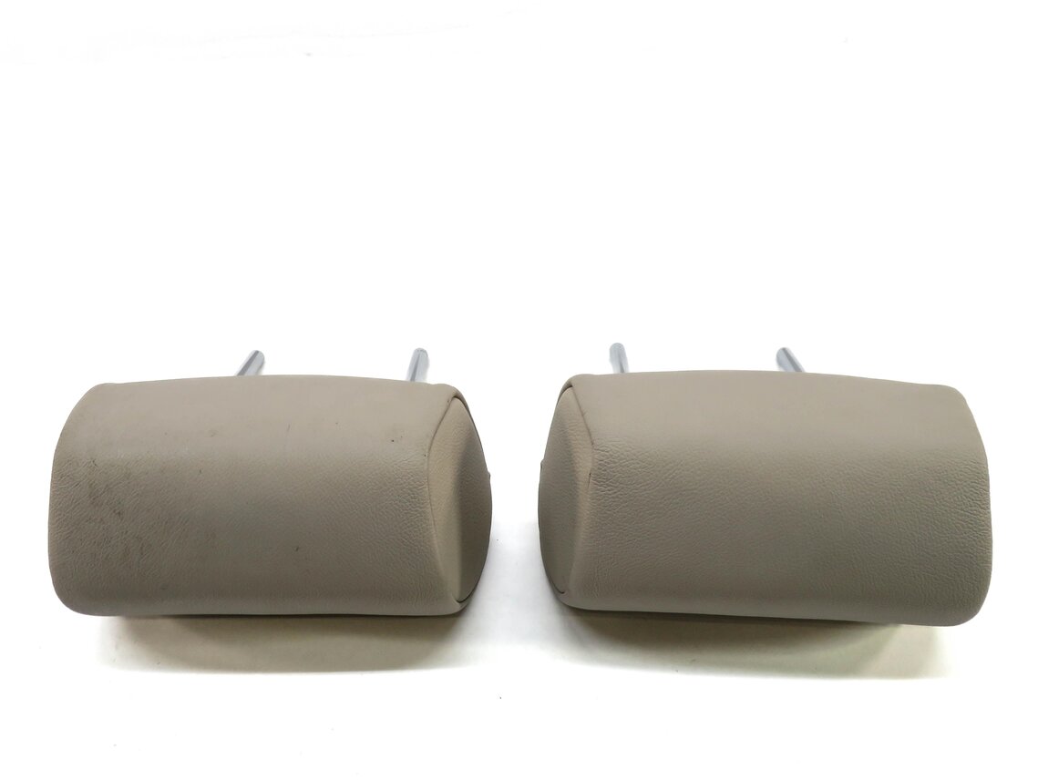 Thumbnail 4: 2012 BMW X5 (E70) LEFT & RIGHT REAR 2nd SECOND ROW SEAT HEADREST SET (OYSTER)