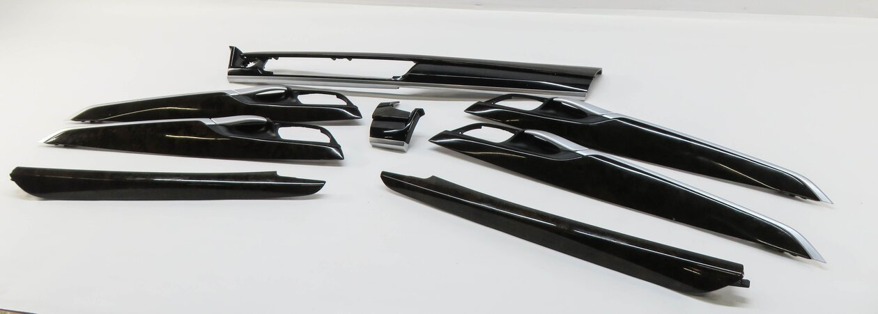 Thumbnail 2: 2016 BMW X5 (F15) DASH DOOR CONSOLE INTERIOR FINE POPLAR WOOD GRAIN TRIM SET