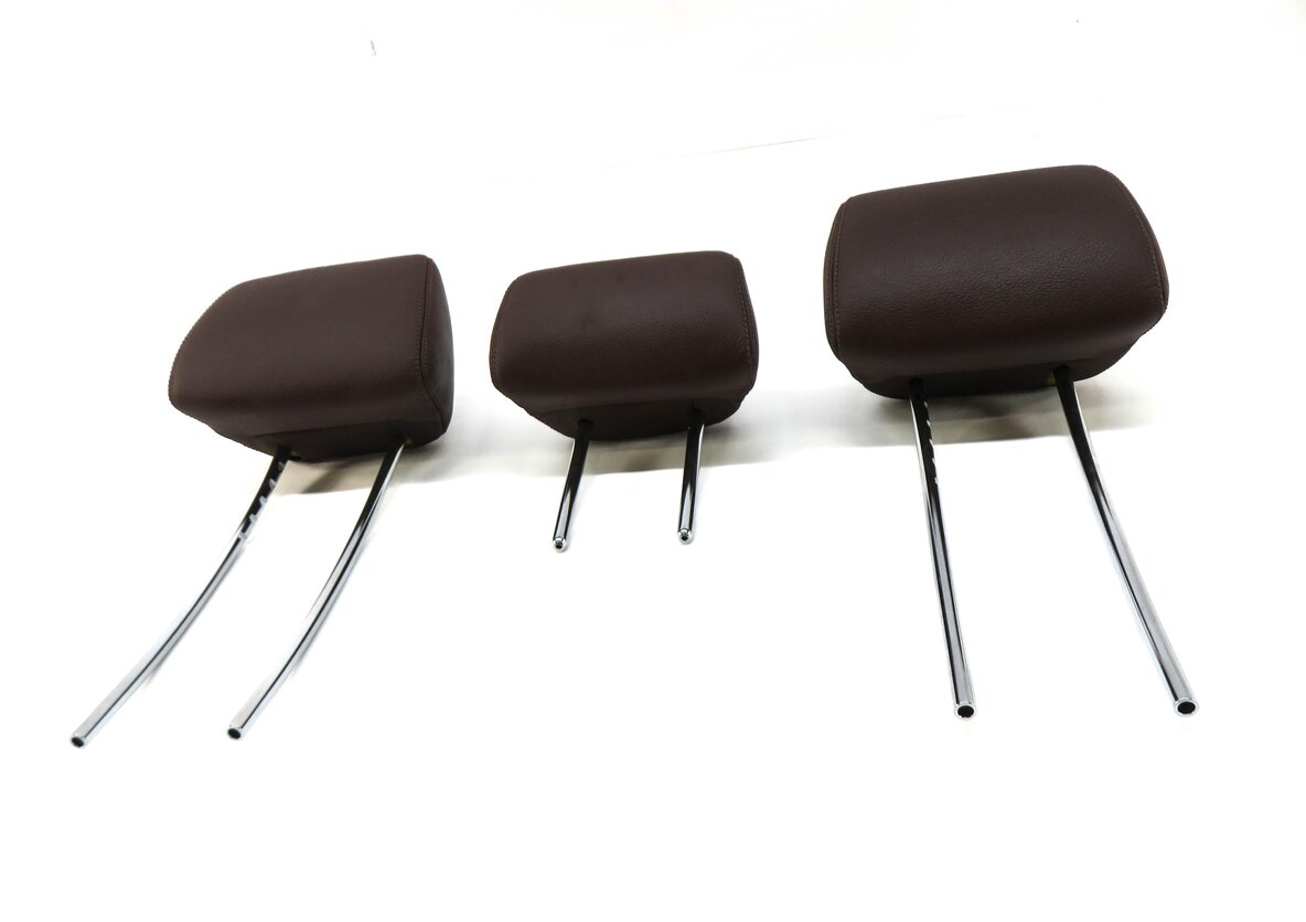 Thumbnail 2: 2010 MERCEDES E350 (W212) REAR LEFT CENTER RIGHT SEAT HEADREST SET (BROWN 254A)