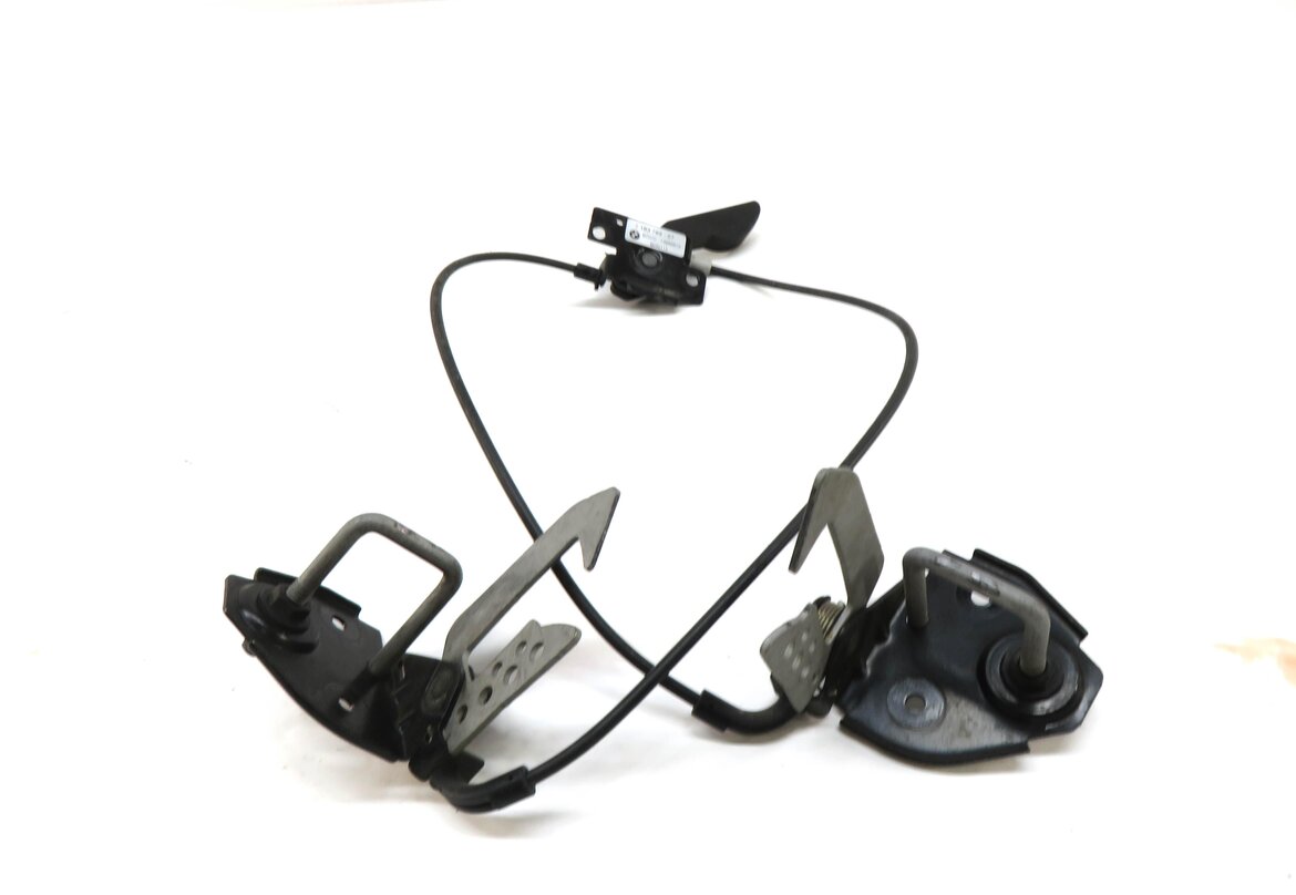 Thumbnail 2: 2013 BMW 750i (F01) FRONT HOOD SAFETY LATCH CATCH HOOK SET w/ RELEASE LEVER