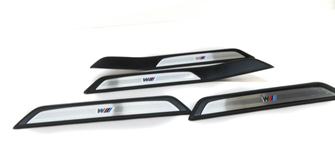 2013 BMW 750i (F01) FRONT & RIGHT DOOR SILL SCUFF PANEL TRIM SET ///M-SPORT