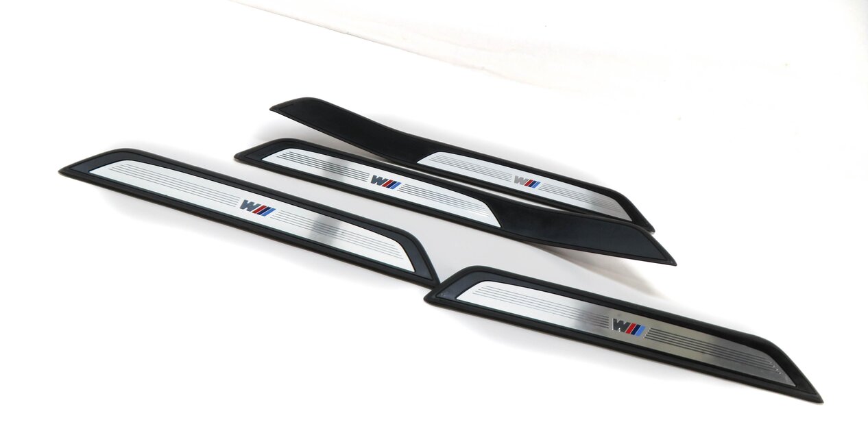Thumbnail 12: 2013 BMW 750i (F01) FRONT & RIGHT DOOR SILL SCUFF PANEL TRIM SET ///M-SPORT