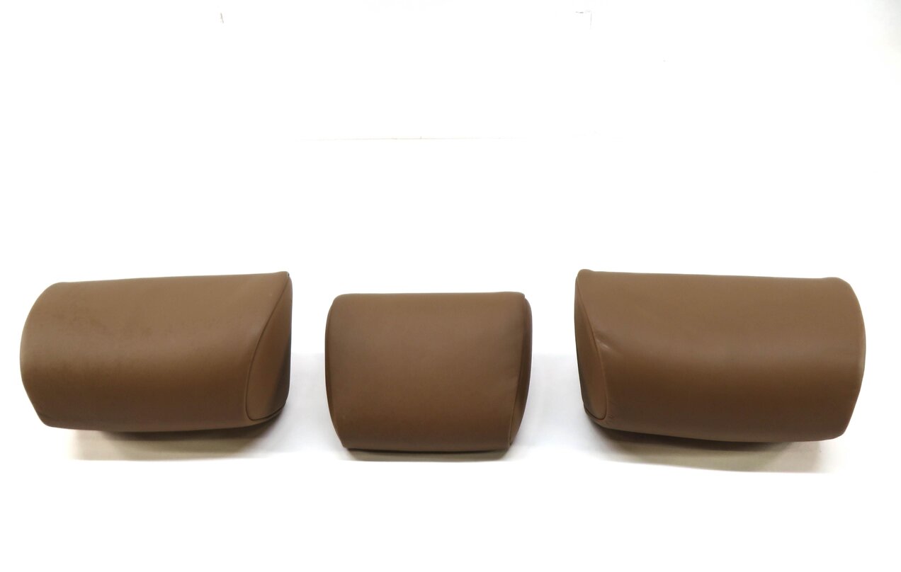 Thumbnail 3: 2013 BMW 750i (F01) REAR SEAT LEFT CENTER RIGHT HEADREST SET (SADDLE BROWN)