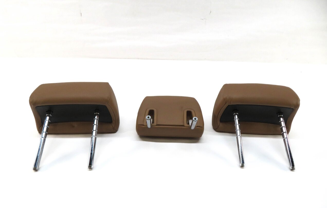 Thumbnail 5: 2013 BMW 750i (F01) REAR SEAT LEFT CENTER RIGHT HEADREST SET (SADDLE BROWN)