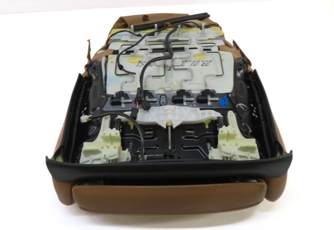 Thumbnail 4: 2013 BMW 750i (F01) PASSENGER LOWER BOTTOM HEATED SPORT SEAT CUSHION (BROWN)