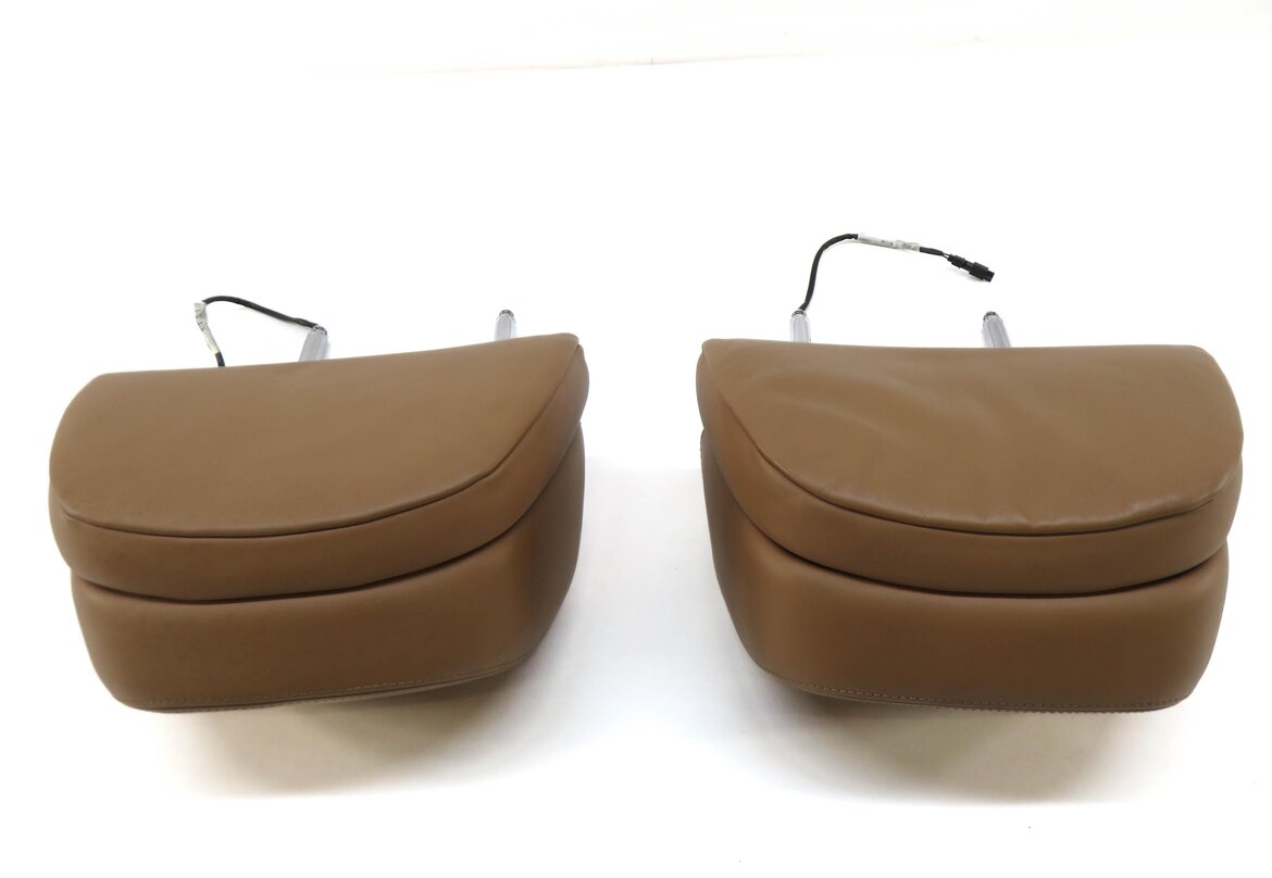 Thumbnail 3: 2013 BMW 750i (F01) FRONT LEFT & RIGHT SEAT HEADREST SET (SADDLE BROWN LEATHER)