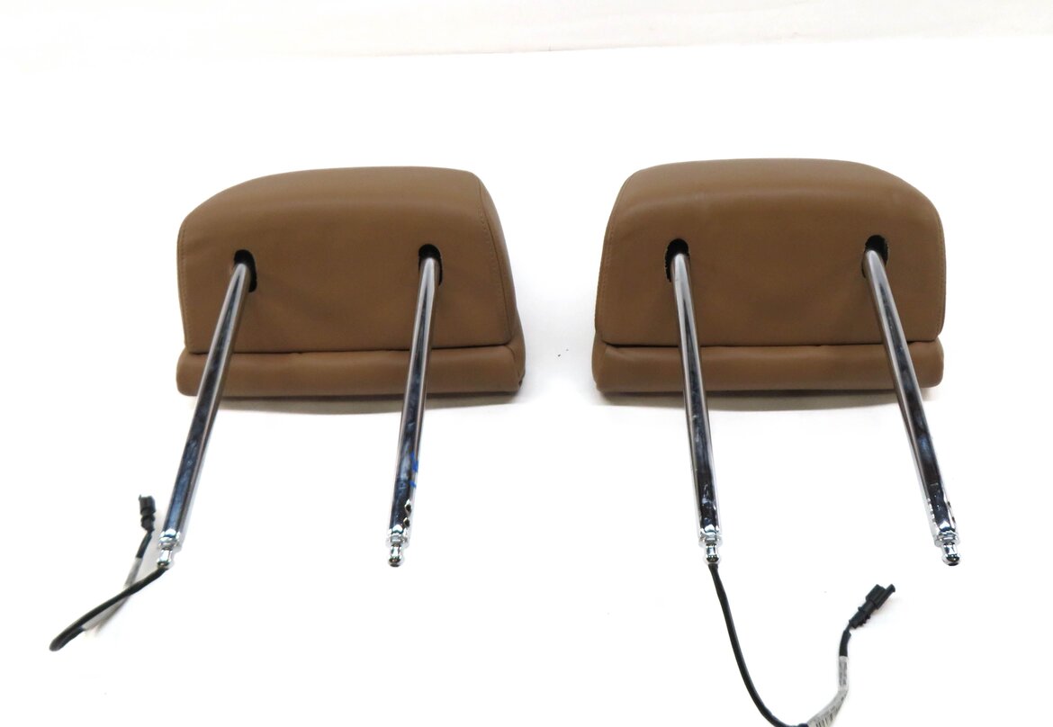 Thumbnail 5: 2013 BMW 750i (F01) FRONT LEFT & RIGHT SEAT HEADREST SET (SADDLE BROWN LEATHER)