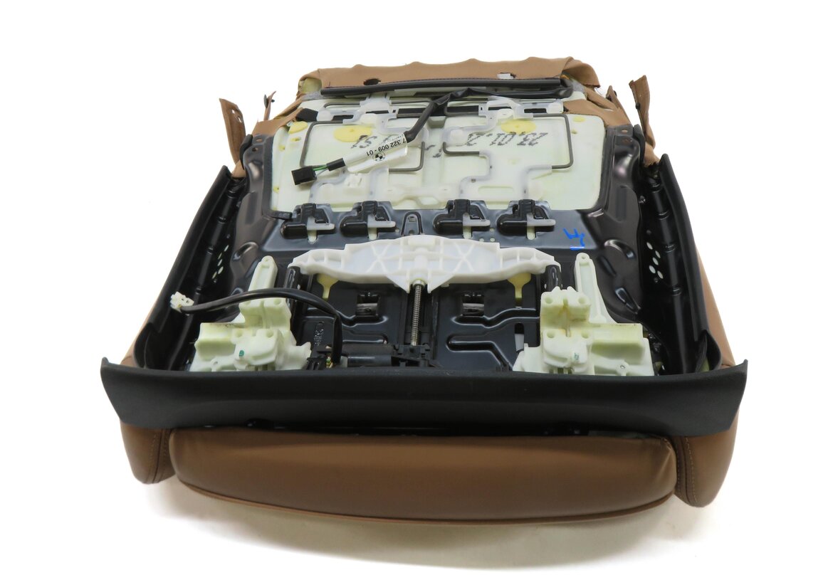 Thumbnail 4: 2013 BMW 750i (F01) LEFT DRIVER LOWER BOTTOM HEATED SPORT SEAT CUSHION (BROWN)