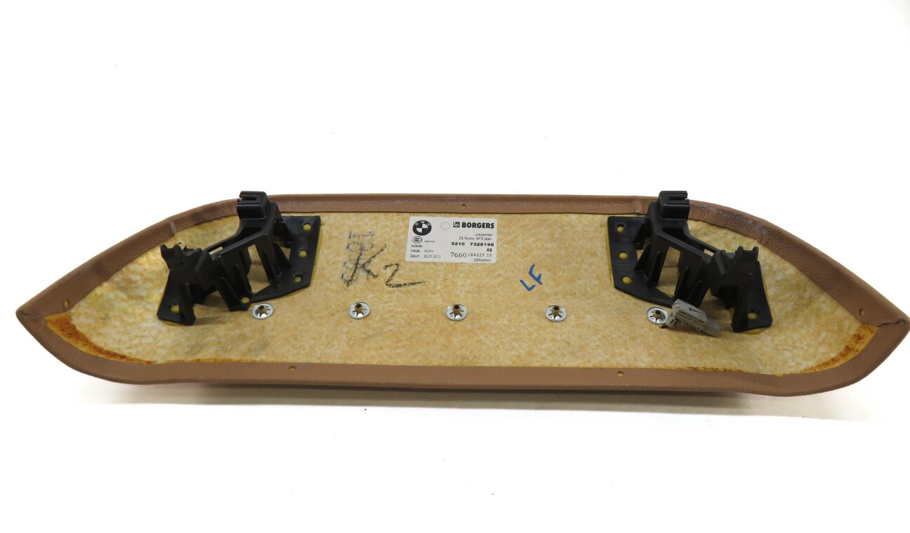 Thumbnail 4: 2013 BMW 750i (F01) LEFT FRONT DRIVER SEAT BACK PANEL TRIM (SADDLE BROWN)