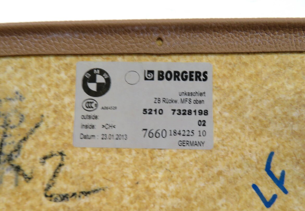 Thumbnail 7: 2013 BMW 750i (F01) LEFT FRONT DRIVER SEAT BACK PANEL TRIM (SADDLE BROWN)