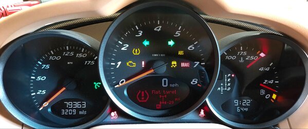 Thumbnail 2: 09-12 PORSCHE BOXSTER CAYMAN (987) SPEEDOMETER INSTRUMENT GAUGE CLUSTER (79k)