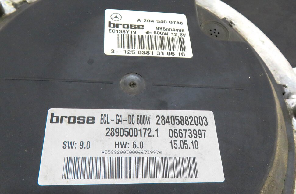 Thumbnail 5: 08-17 MERCEDES B C E CLA CLS GLK SLK (C207 W204 X204 W212) RADIATOR COOLING FAN