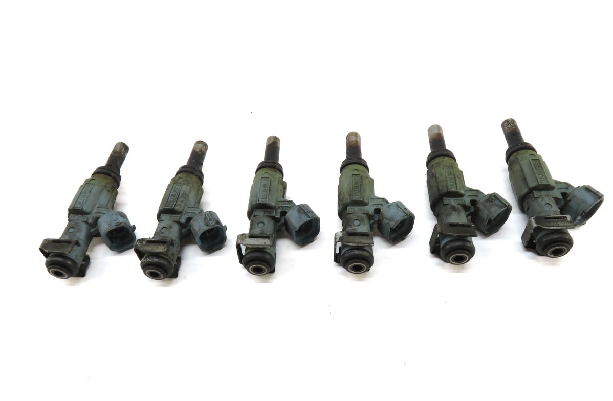 Thumbnail 2: 2004-2006 PORSCHE CAYENNE (955) 3.2L VR6 ENGINE FUEL INJECTOR SET-6