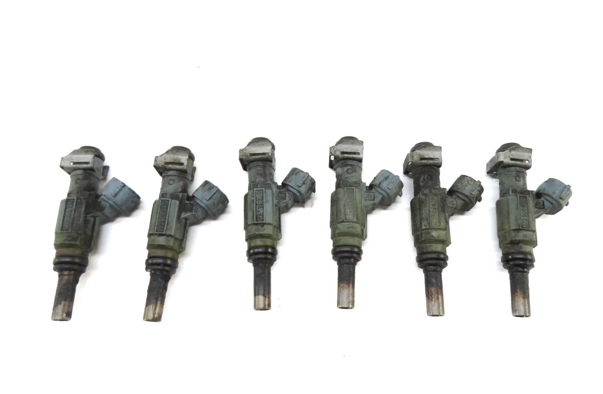 Thumbnail 3: 2004-2006 PORSCHE CAYENNE (955) 3.2L VR6 ENGINE FUEL INJECTOR SET-6