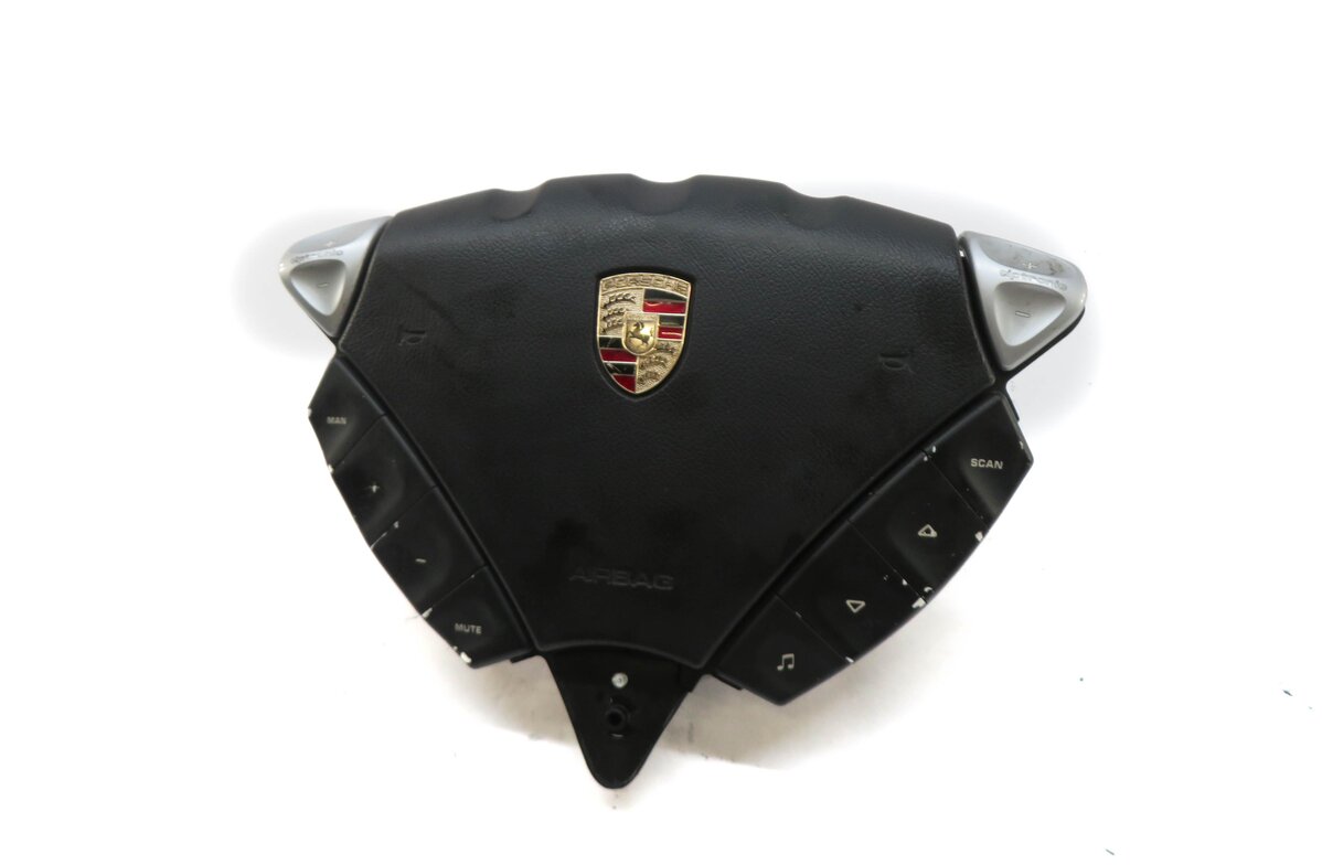 Thumbnail 2: 2003-2004 PORSCHE CAYENNE (955) LEFT DRIVER STEERING WHEEL AIRBAG (BLACK)