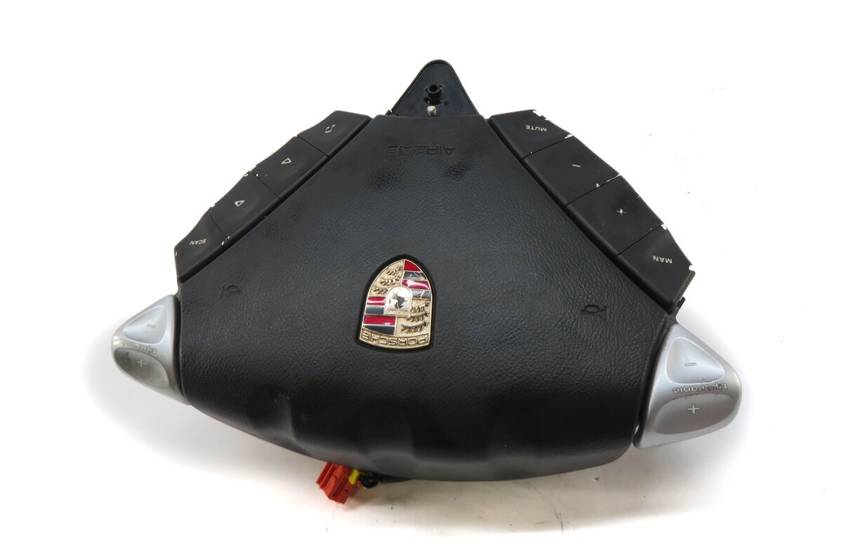 Thumbnail 3: 2003-2004 PORSCHE CAYENNE (955) LEFT DRIVER STEERING WHEEL AIRBAG (BLACK)