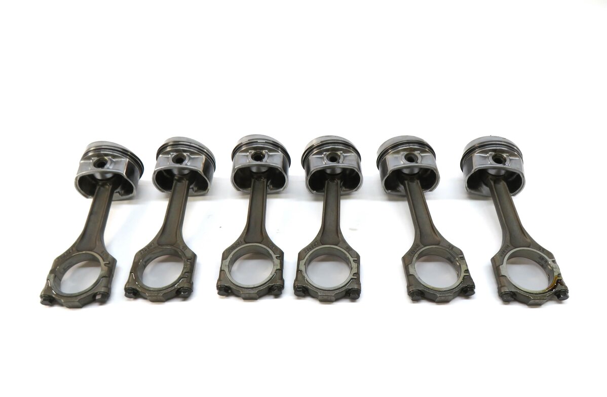 Thumbnail 4: 2004-2006 PORSCHE CAYENNE (955) 3.2L VR6 ENGINE PISTON w/ CONNECTING ROD SET-6