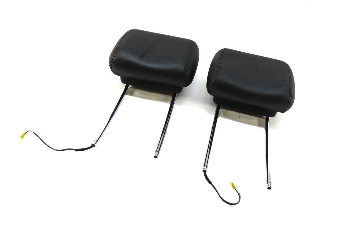 2007 MERCEDES S550 (W221) FRONT LEFT & RIGHT SEAT HEADREST SET-2 (BLACK LEATHER)