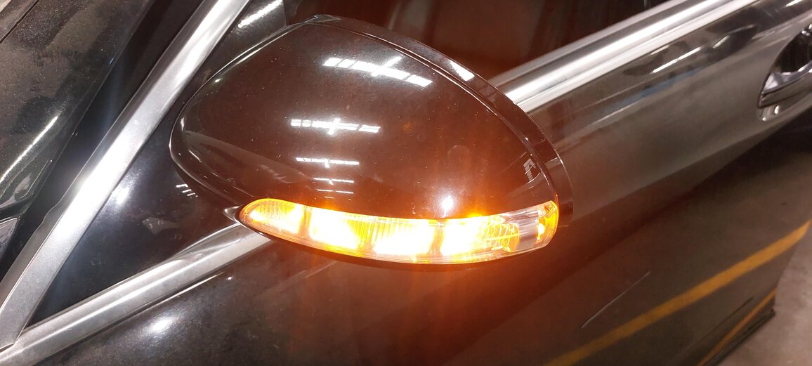 Thumbnail 2: 07-09 MERCEDES S450 S550 (W221) LEFT P-FOLD HEAT MEM AUTODIM DOOR MIRROR (BLACK)