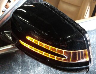 Thumbnail 2: 10-13 MERCEDES S-CLASS W221 LEFT DOOR MIRROR P-FOLD HEAT MEMORY AUTODIM (BLACK)