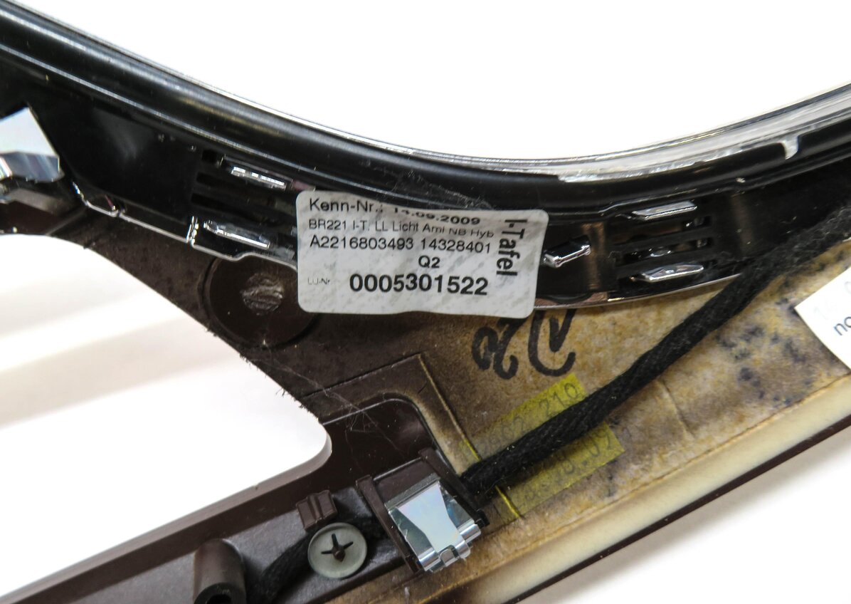 Thumbnail 14: 2010 MERCEDES S400 (W221) DASH DOOR CONSOLE WOOD GRAIN TRIM SET (WALNUT WOOD)
