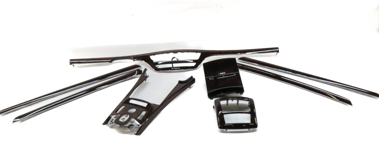 Thumbnail 2: 2010 MERCEDES S400 (W221) DASH DOOR CONSOLE WOOD GRAIN TRIM SET (WALNUT WOOD)