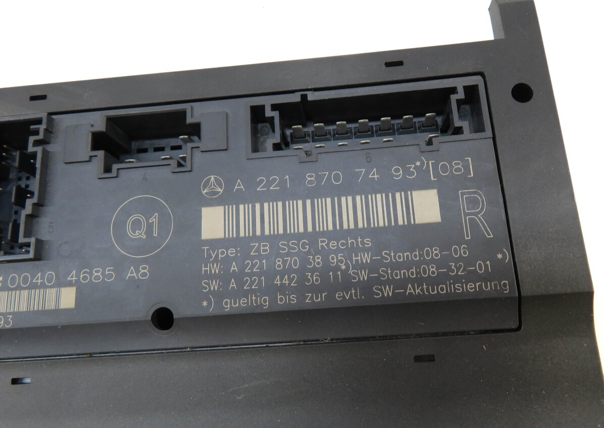 Thumbnail 4: 2010 MERCEDES S400 (W221) RIGHT FRONT PASSENGER SEAT CONTROL MODULE