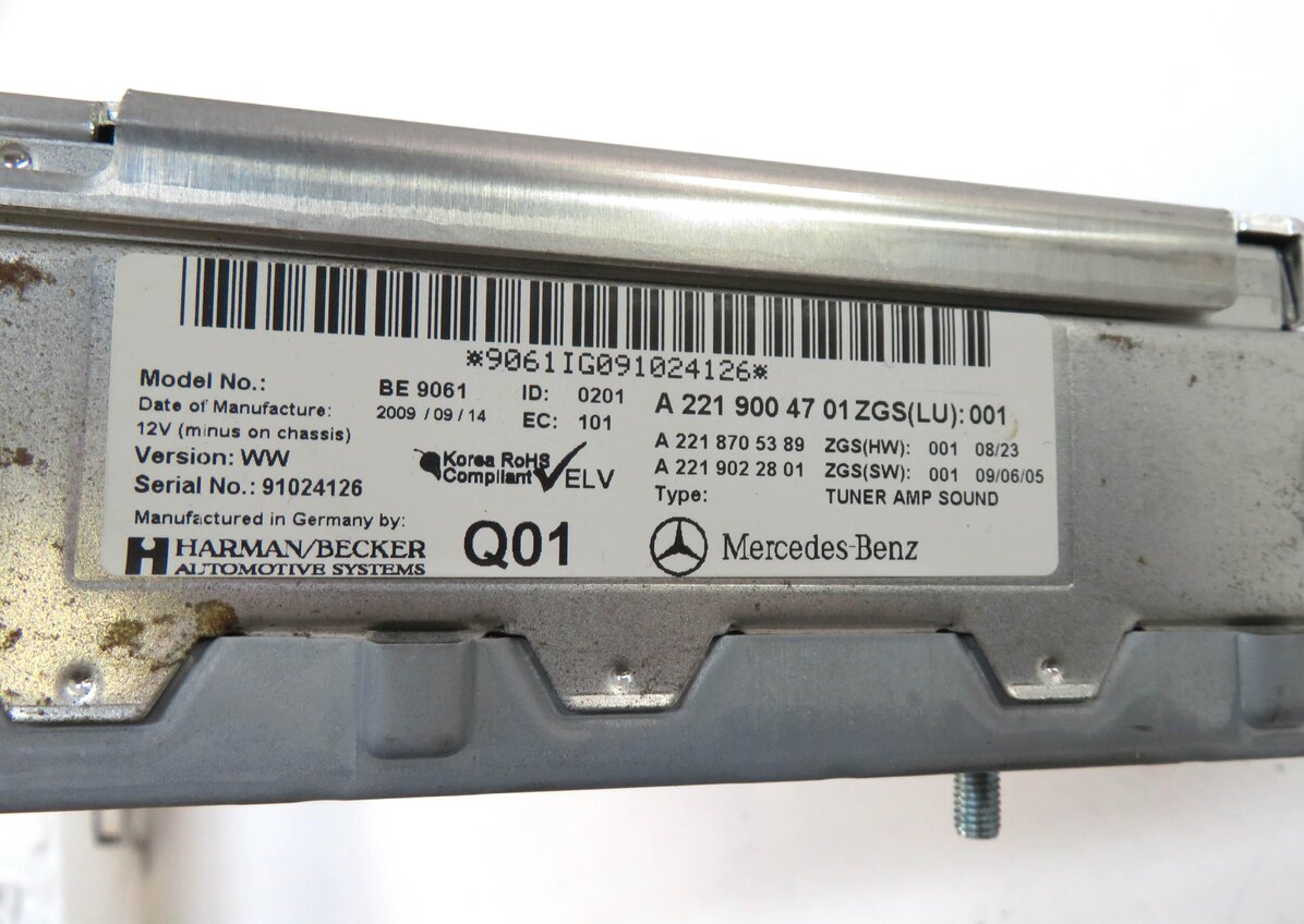 Thumbnail 4: 2010 MERCEDES S400 (W221) RADIO STEREO HARMAN BECKER AUDIO AMP AMPLIFIER