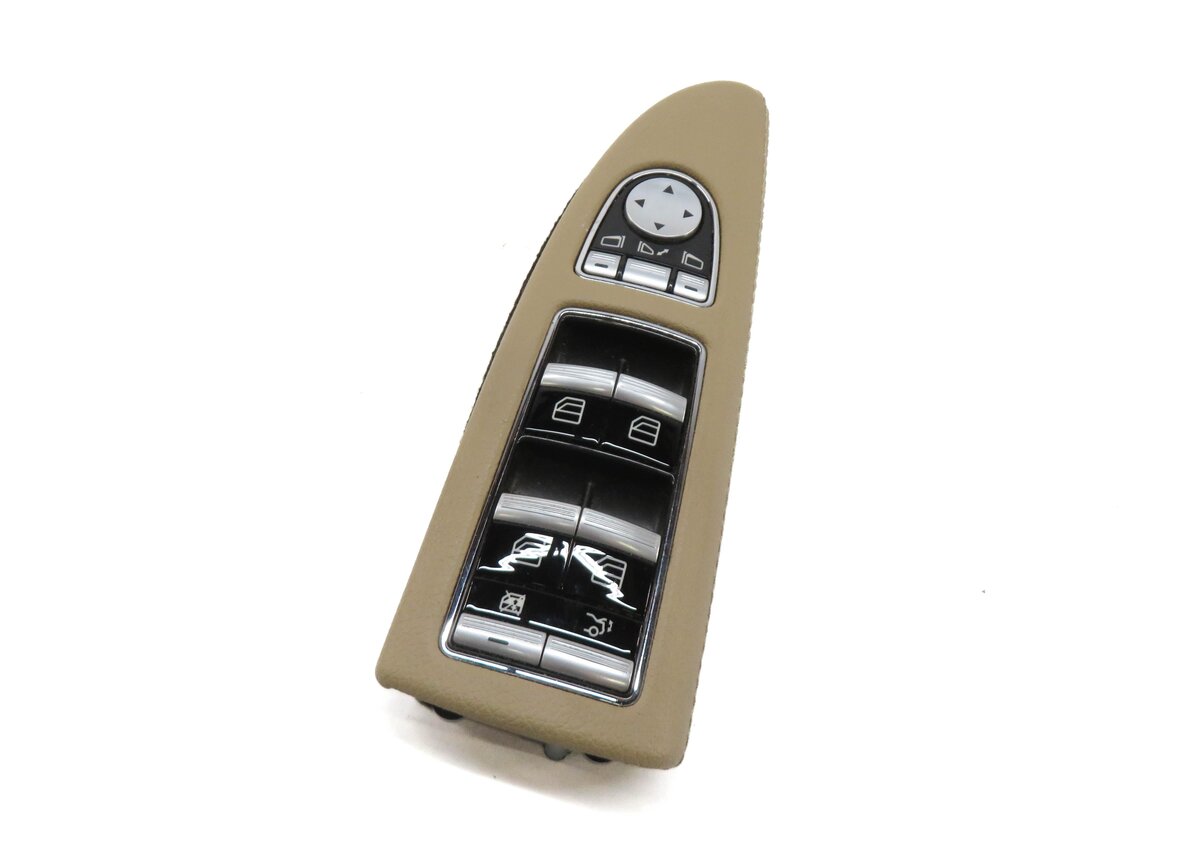 09-13 MERCEDES S350 S400 S450 S550 S63 S65 (W221) DRIVER WINDOW SWITCH (BROWN)