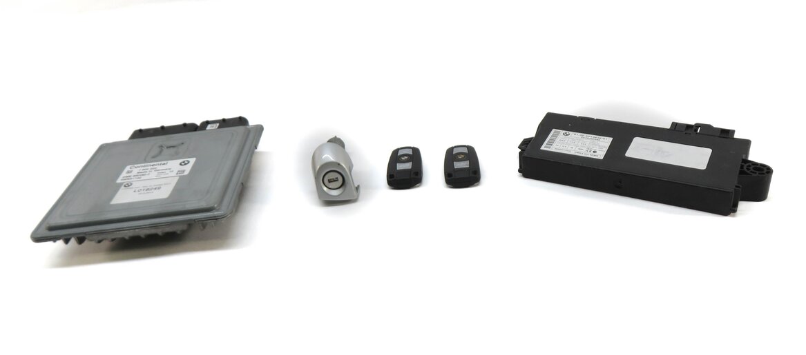 Thumbnail 2: 2007 BMW X5 (E70) 3.0L N52 ENGINE ECM DME CAS3 IMMOBILIZER MODULE KEY SET