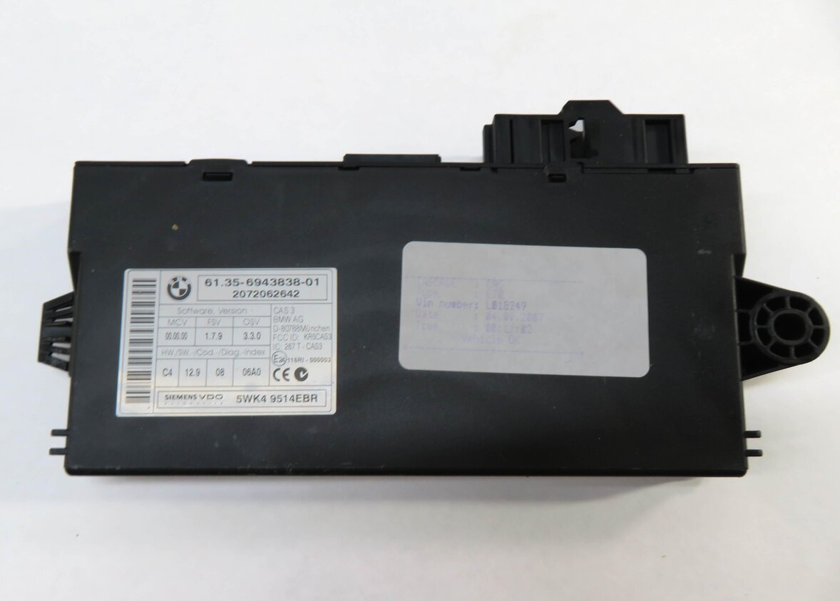 Thumbnail 4: 2007 BMW X5 (E70) 3.0L N52 ENGINE ECM DME CAS3 IMMOBILIZER MODULE KEY SET