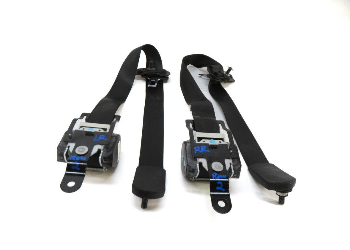 Thumbnail 3: 2007 BMW X5 (E70) LEFT & RIGHT REAR 2nd ROW SEAT SEATBELT RETRACTOR SET (BLACK)