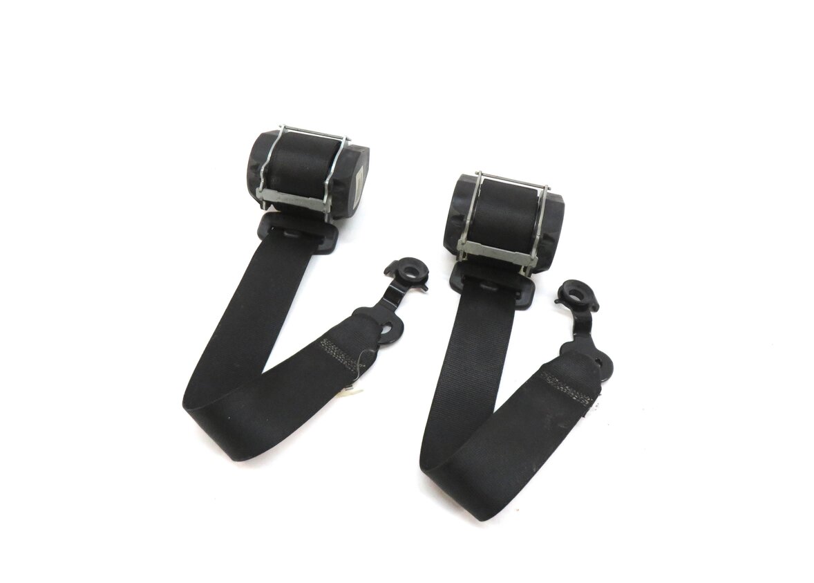 2007 BMW X5 (E70) LEFT & RIGHT REAR 3rd ROW SEAT SEATBELT RETRACTOR SET (BLACK)