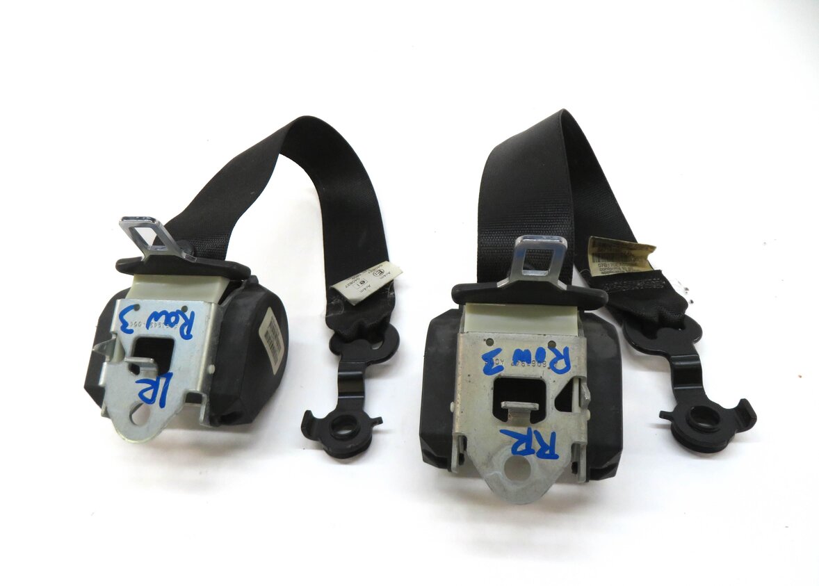 Thumbnail 3: 2007 BMW X5 (E70) LEFT & RIGHT REAR 3rd ROW SEAT SEATBELT RETRACTOR SET (BLACK)