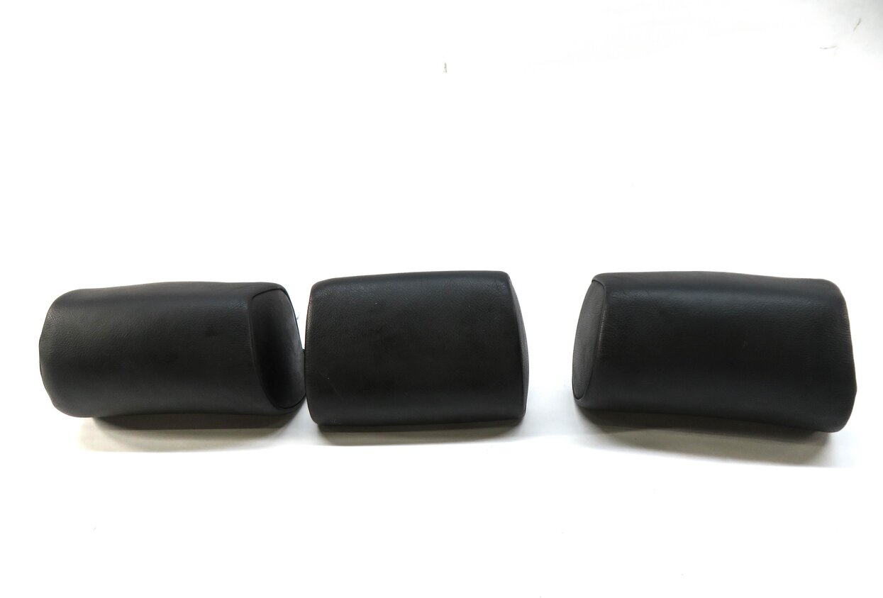 Thumbnail 4: 07 BMW X5 (E70) LEFT CENTER RIGHT REAR 2nd SECOND ROW SEAT HEADREST SET (BLACK)