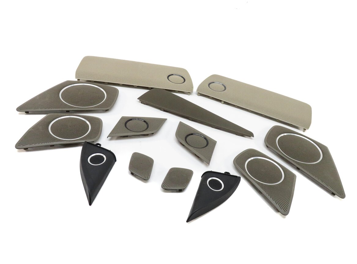 2012 AUDI A4 (B8 8K) SDN BANG & OLUFSEN SPEAKER GRILLE TRIM SET (BROWN / BEIGE)