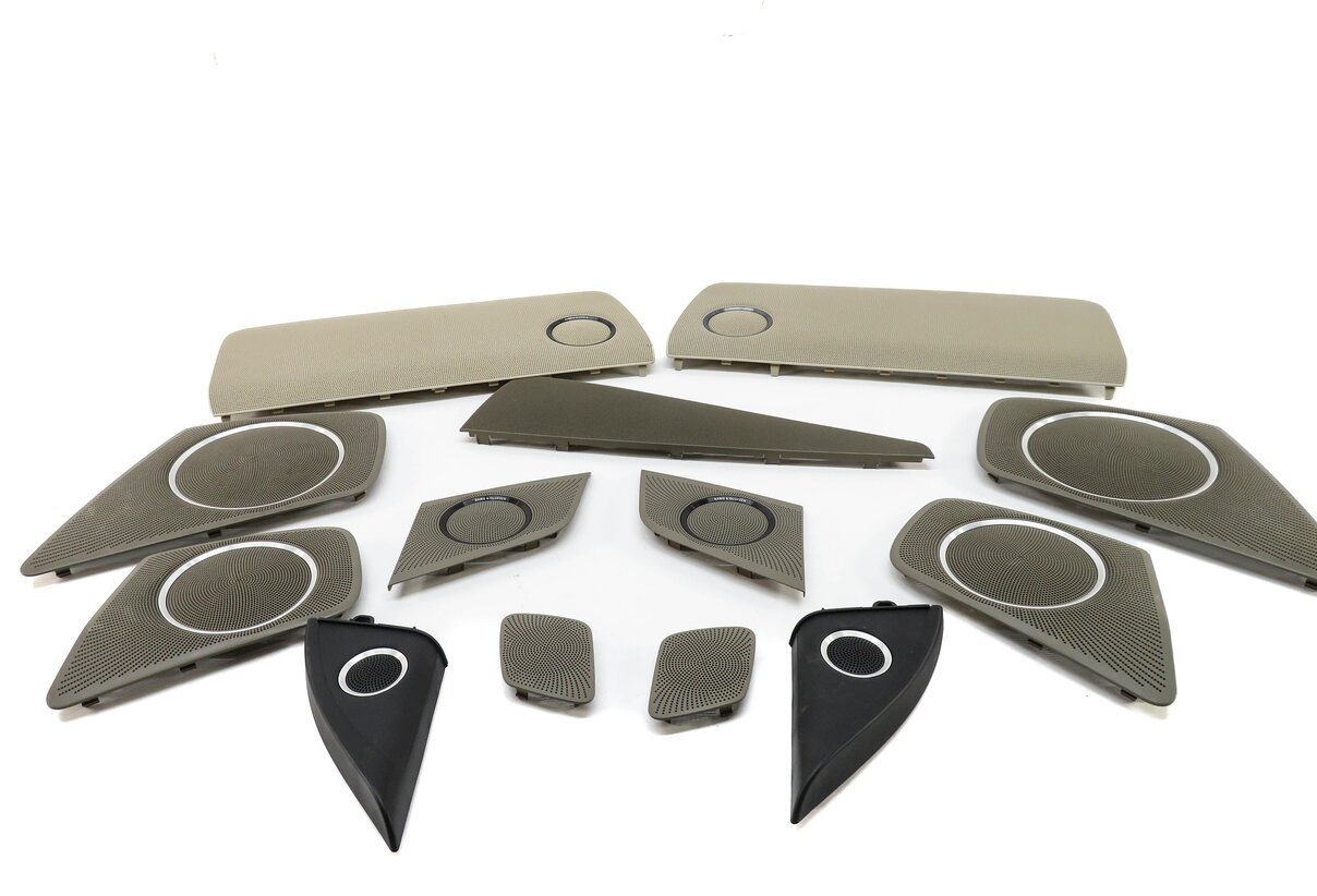 Thumbnail 2: 2012 AUDI A4 (B8 8K) SDN BANG & OLUFSEN SPEAKER GRILLE TRIM SET (BROWN / BEIGE)