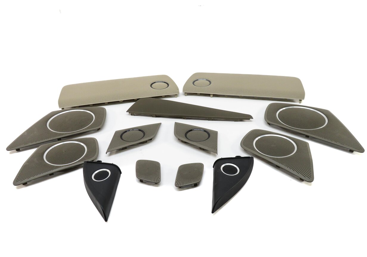 Thumbnail 3: 2012 AUDI A4 (B8 8K) SDN BANG & OLUFSEN SPEAKER GRILLE TRIM SET (BROWN / BEIGE)