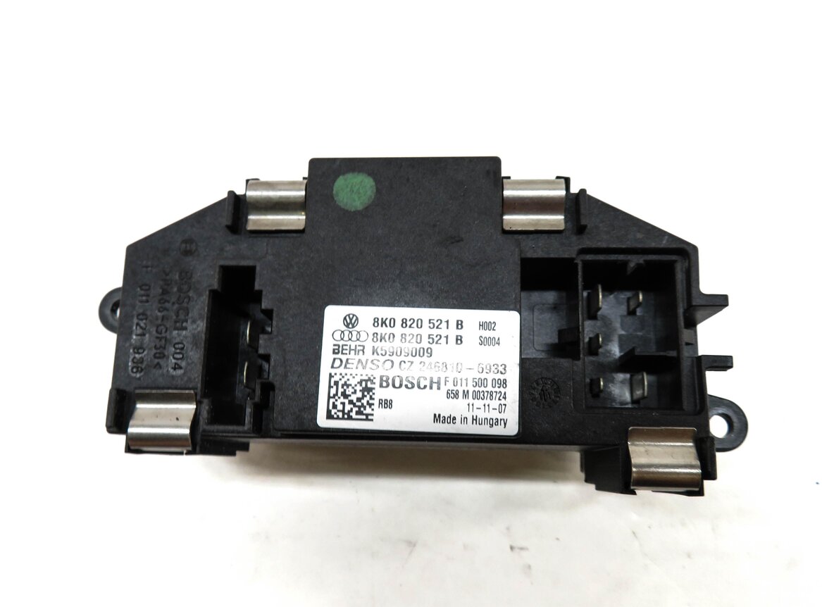 Thumbnail 3: 2012 AUDI A4 (B8 8K) FRONT HEATER A/C BLOWER MOTOR RESISTOR SPEED RESISTOR