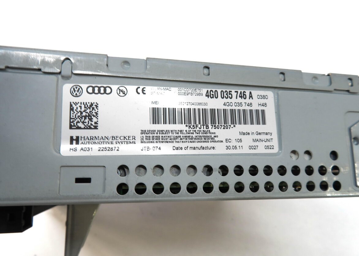 Thumbnail 7: 2012 AUDI A7 (C7 4G8) RADIO STEREO MMI SD SIM CD DVD MULTIMEDIA PLAYER