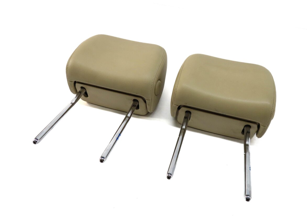 2012 AUDI A7 (C7 4G8) FRONT LEFT & RIGHT SEAT HEADREST SET-2 (VELVET BEIGE VD)