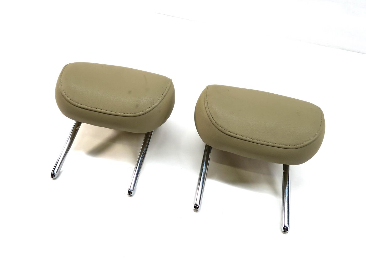 2012 AUDI A7 (C7 4G8) REAR LEFT & RIGHT SEAT HEADREST SET-2 (VELVET BEIGE VD)