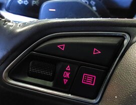 Thumbnail 2: 12-18 AUDI A6 A7 S6 S7 RS7 (C7 4G8) 3-SPOKE STEERING WHEEL w/ PADDLES (BROWN)