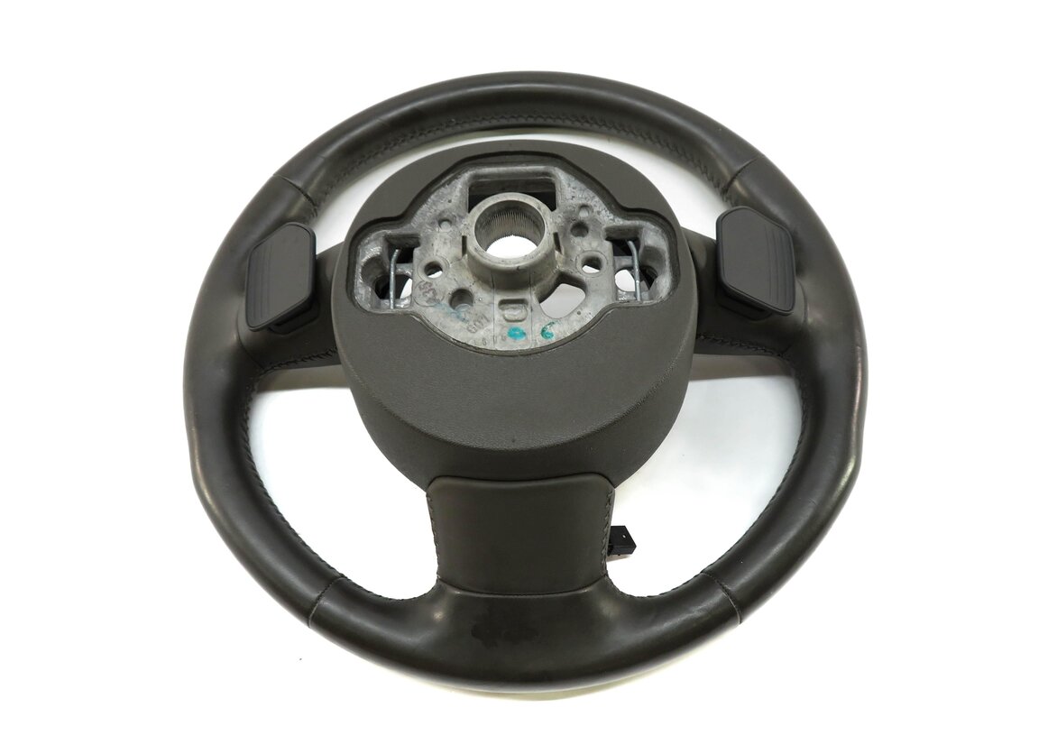 Thumbnail 6: 12-18 AUDI A6 A7 S6 S7 RS7 (C7 4G8) 3-SPOKE STEERING WHEEL w/ PADDLES (BROWN)