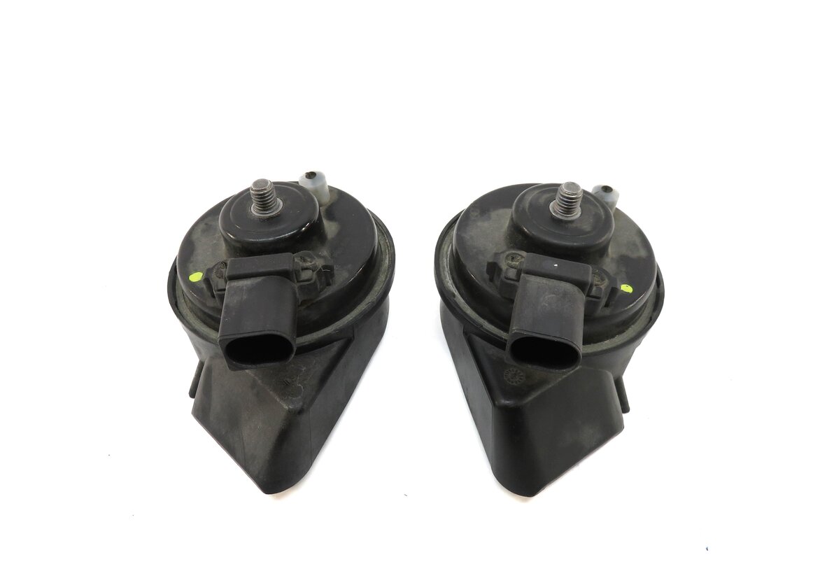 Thumbnail 3: 2012-2020 AUDI A6 S6 A7 S7 RS7 A8 S8 (C7 D4) HIGH & LOW TONE SAFETY HORN SET-2