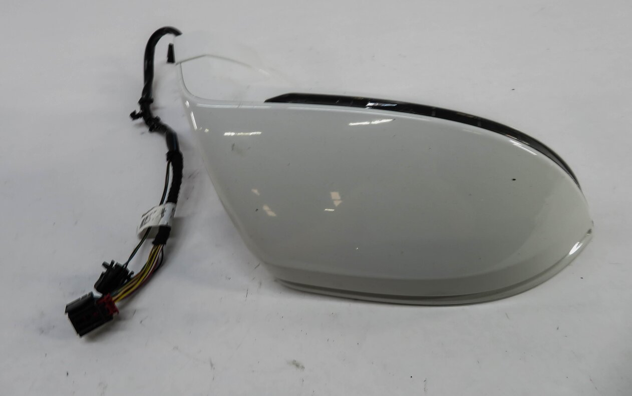 Thumbnail 7: 12-18 AUDI A7 (C7 4G8) RIGHT - PFOLD BLIND SPOT LANE ASSIST DOOR MIRROR (WHITE)