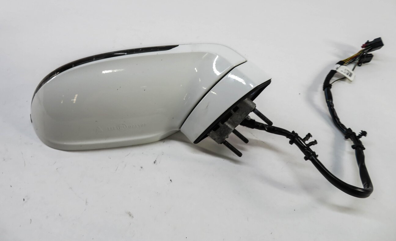 Thumbnail 8: 12-18 AUDI A7 (C7 4G8) RIGHT - PFOLD BLIND SPOT LANE ASSIST DOOR MIRROR (WHITE)