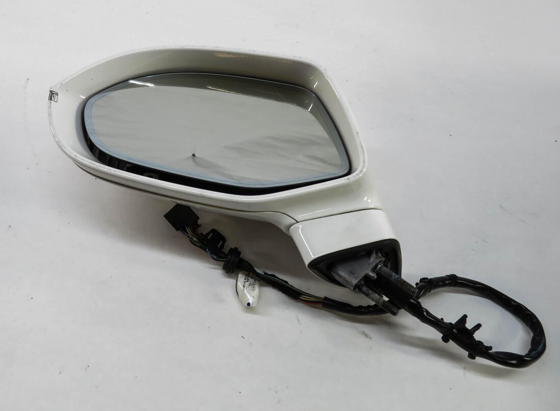 Thumbnail 1: 12-18 AUDI A7 (C7 4G8) LEFT - PFOLD BLIND SPOT LANE ASSIST DOOR MIRROR (WHITE)
