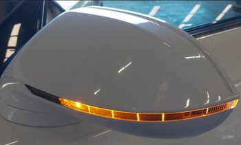 Thumbnail 3: 12-18 AUDI A7 (C7 4G8) LEFT - PFOLD BLIND SPOT LANE ASSIST DOOR MIRROR (WHITE)